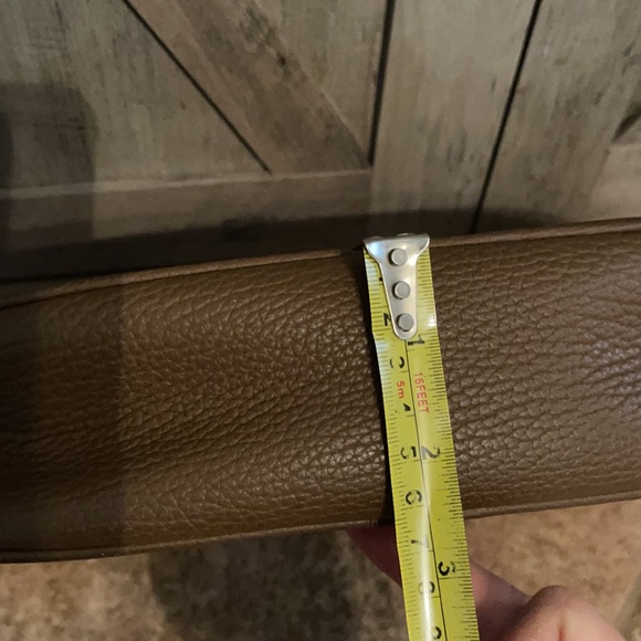 Dooney & Bourke Crescent Pebbled Leather Signature Logo Brown Shoulder Bag - Picture 12 of 13